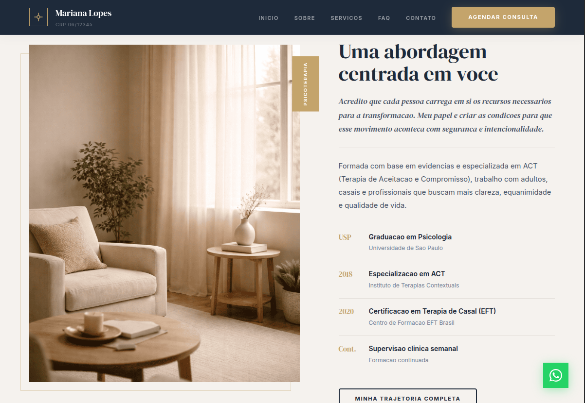 Segunda imagem de demonstração do modelo Alma Clara v1